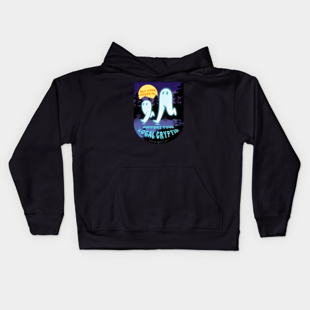 Fresno Night Crawler - Support Your Local Cryptid T-Shirt Kids Hoodie by Marzipan Art